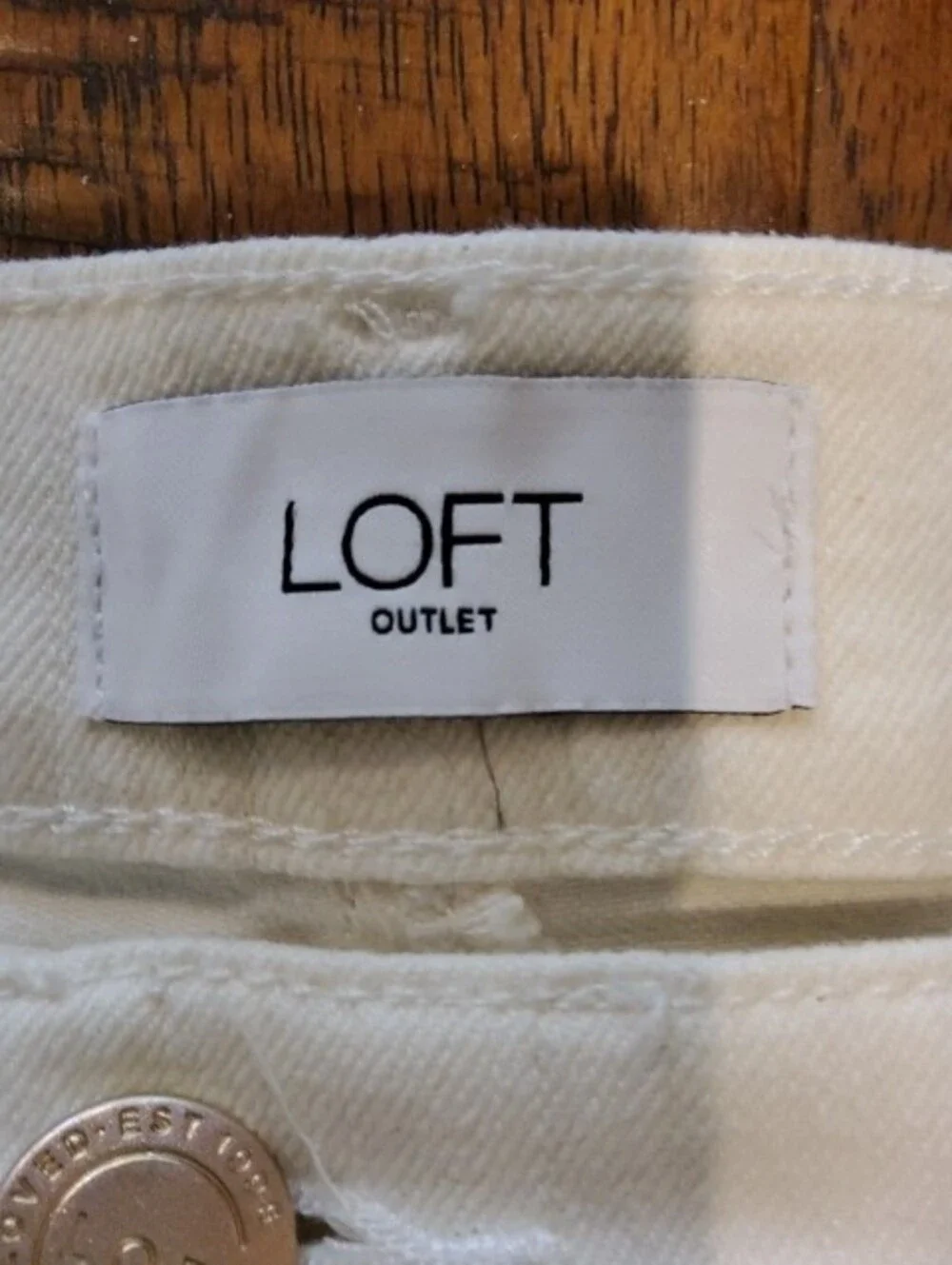 LOFT Outlet Cream Jeans Size 10